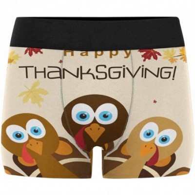 Boxer Briefs Men's All-Over Print Boxer Briefs Happy Thanksgiving - Multi 1 - C618DO6AWM2