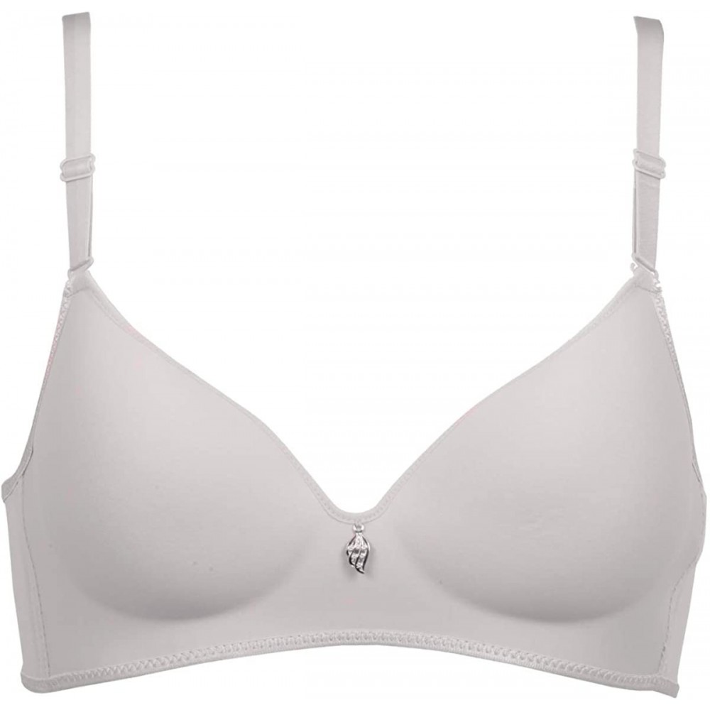 Bras 32B Bras for Women Wirefree Bra Padded Everyday Contour Bras Light Gray - C9196WOQLDA