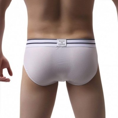 Boxer Briefs Men's Underwear Boxer Briefs Cotton Regular Long Mens Boxer Briefs Underwear - White - CC18UUHZMHW