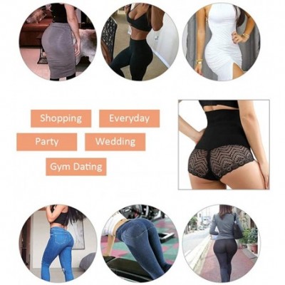 Shapewear Women High Waist Cincher Tummy Control Shapewear Body Shaper Panty - Black-lace - C018S6MZRU4