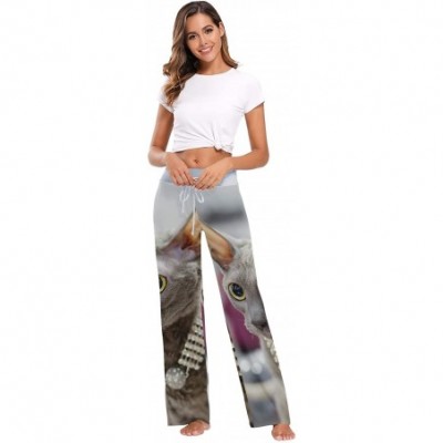 Bottoms Women's Fashion Yoga Pants Palazzo Casual Print Wide Leg Lounge Pants Comfy Casual Drawstring Long Pajama Pants - Vec...