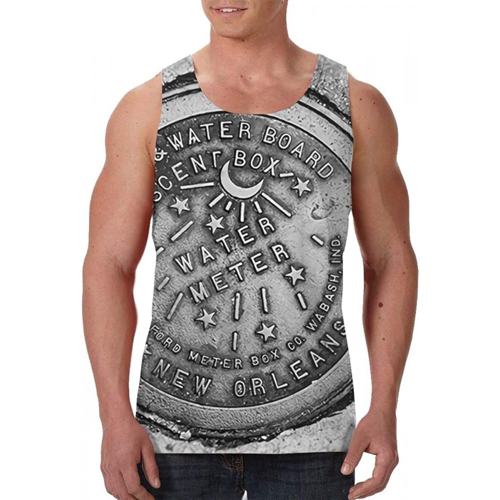 Undershirts Men's Fashion Sleeveless Shirt- Summer Tank Tops- Athletic Undershirt - New Orleans La Vintage Coin - C519DE9Y5XS