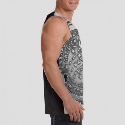 Undershirts Men's Fashion Sleeveless Shirt- Summer Tank Tops- Athletic Undershirt - New Orleans La Vintage Coin - C519DE9Y5XS