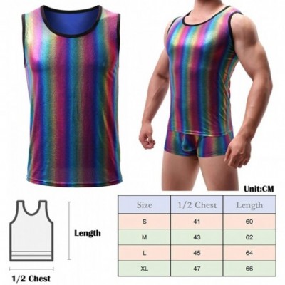 Undershirts Men's Muscle Fit Shirt Sexy Vest Undershirt Tank Top Sleeveless Shirt Waistcoats - Shirt Only - C218XGUWA7Z