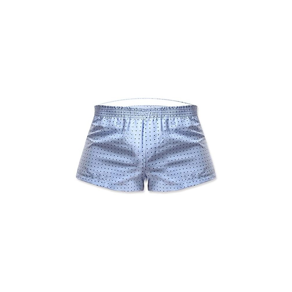 Boxer Briefs Woven Boxers Men's Printed Leisure Shorts Pants Sports Underwear Comfort Briefs for Men Trunks - Blue-dot - CO19...