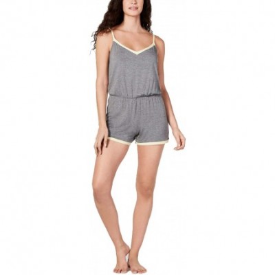 Sets Women's Comfy Sleepwear Pajama Romper - Oxford Heather Grey - CL199RT9YET