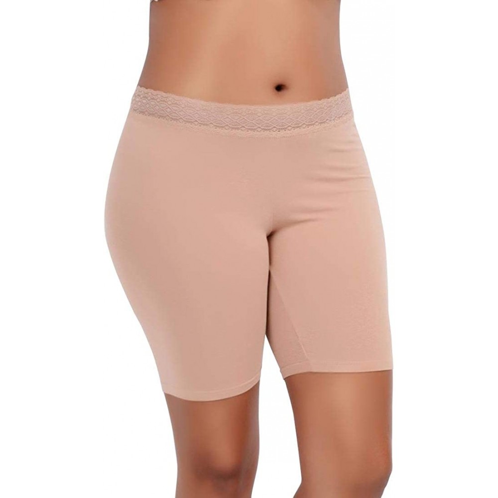 Shapewear Women's Thigh Slimmer Shapewear - Under it All Long Leg Shaper - Mocha - CL1832O78WL