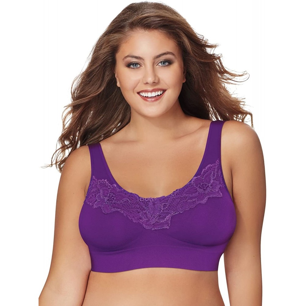 Bras Women's Pure Comfort Lace Bra - Violet Splendor - CK12EOEX35D