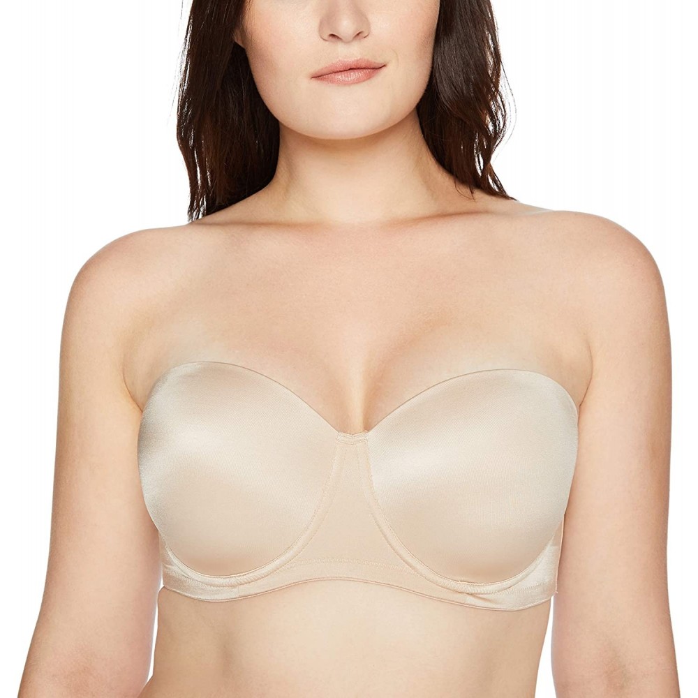 Bras Women's Plus Size Adore Strapless Bra - Dye Latte - CN18EZM2ADY