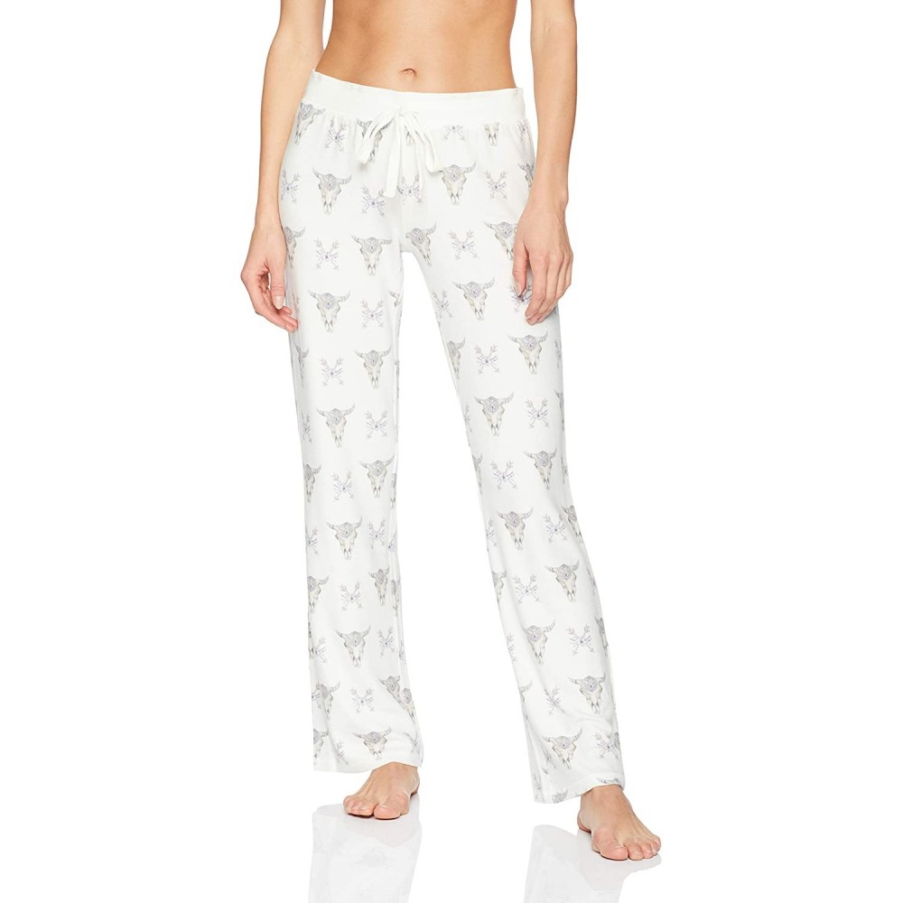 Bottoms Women's Open Leg Pajama Pant - White Print - CF180N46T0T