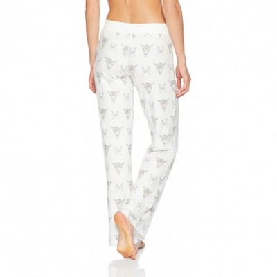 Bottoms Women's Open Leg Pajama Pant - White Print - CF180N46T0T