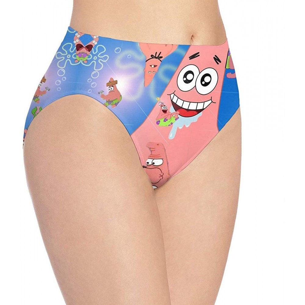 Panties Spongebob Womens Underwear Cotton Soft Breathable Bikini Panties Low Waist Briefs for Ladies - Spongebob 4 - CL196N9GID5