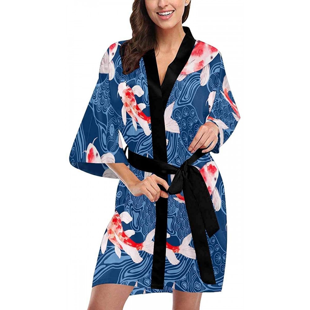 Robes Custom Winter Forest Women Kimono Robes Beach Cover Up for Parties Wedding (XS-2XL) - Multi 4 - CY194ZUU0YX