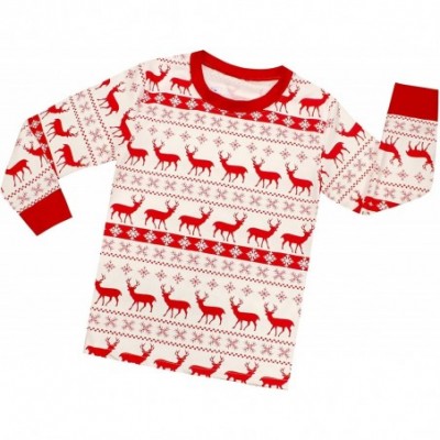 Sets Christmas Family Matching Pajamas Set Santa's Deer Sleepwear for The Family Boys and Girls - Striped Deer - C0197ZGYEO0