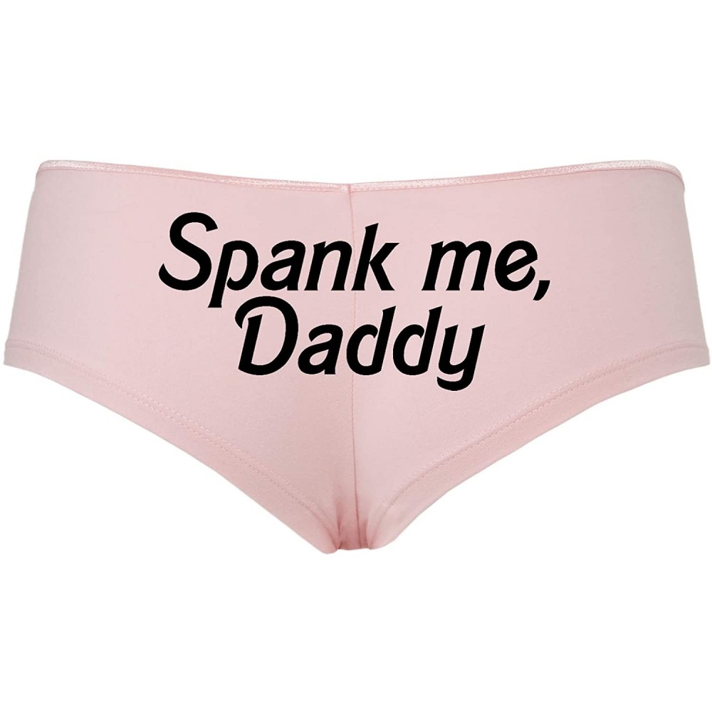 Panties Spank Me Daddy for DDLG Princess Kittens Cute Pink Boyshort - Black - CG18STWL5DZ