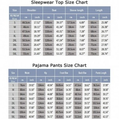 Sleep Sets Mens Sleepwear Sets Short Sleeve Sleep Shirts Pajama Pants Plus Size Pjs Soft Two Piece Loungewear - Grey - CC190L...