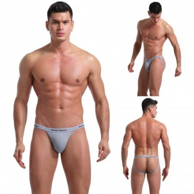 G-Strings & Thongs Men's Performance Jockstrap Butt-Flaunting Thongs Underwear Low Rise - 6-pack - C71942HMO4A