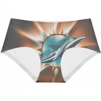 Panties Women's Flirty Sexy Funny Naughty 3D Printed Miami Dolphin Travel Underwears Briefs Gifts - CG18ZD00IHC