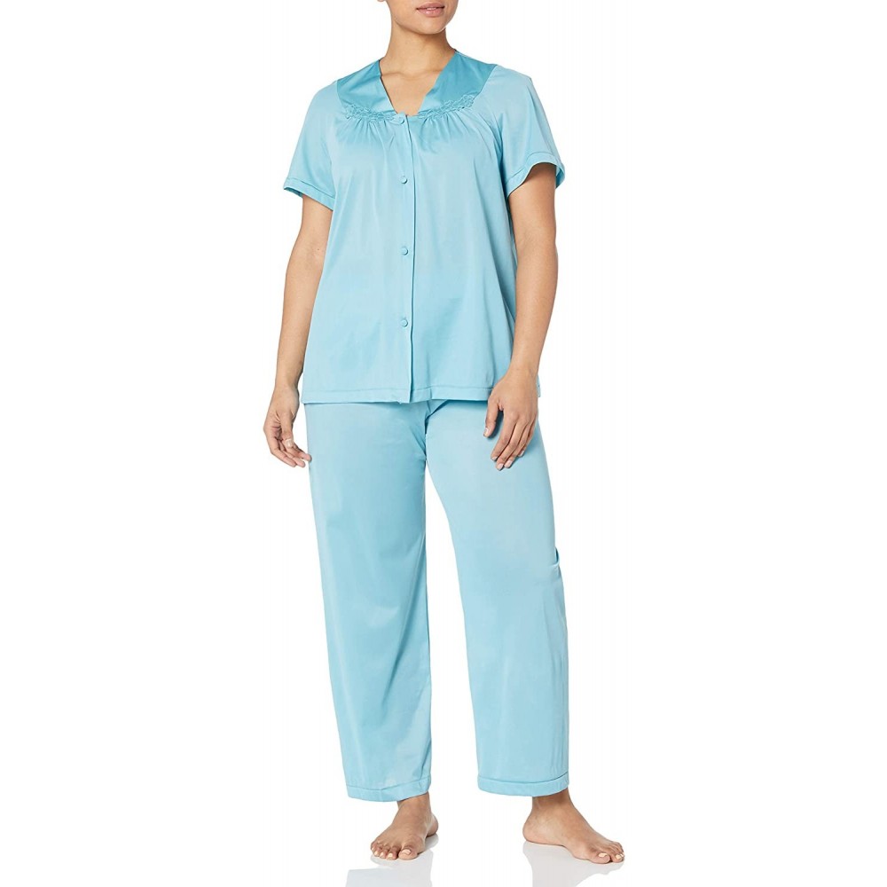 Sets Women's Short Sleeve Pajama Set - Ocean Haze - C218Y7E23KX