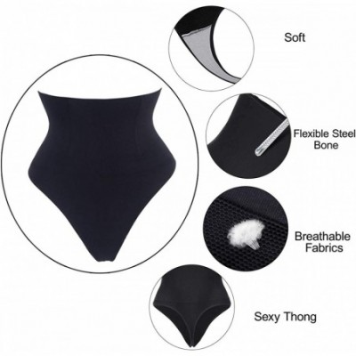 Shapewear Women Butt Lifter Body Shaper Tummy Control Panties Underwear - Black (Thong Panty) - C918CKA92R2