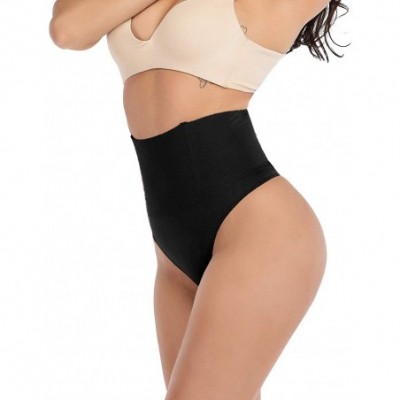 Shapewear Women Butt Lifter Body Shaper Tummy Control Panties Underwear - Black (Thong Panty) - C918CKA92R2