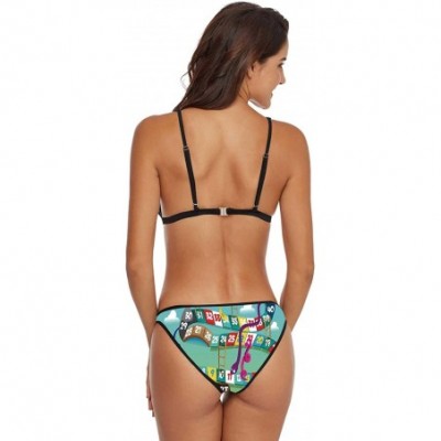 Robes s on Waterhole-Women's V Neck Bikini Set Floral Print Bottom Two Piece Swimsuits - Multi 11 - CE199I685TE