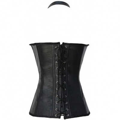 Bustiers & Corsets Women's Steel Bone Corset Sport Workout Body Shaper Weight Loss Waist Trainer Bustier - Black - CF180MEGAA5