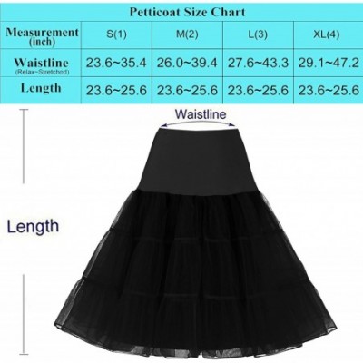 Slips Women's Vintage 50s Rockabilly Petticoat Tutu Skirt 25" Length Crinoline Underskirt(FBA) - Pink - CI17YATEGHZ