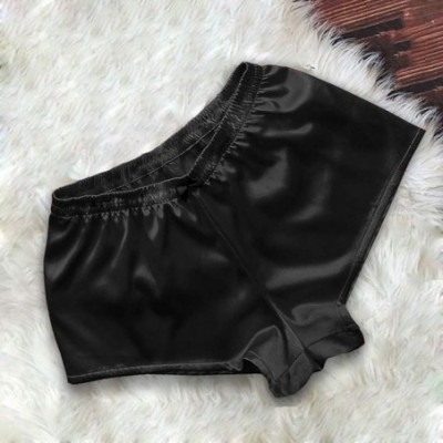 Sets Sleepwear for Women Sexy Satin Lace V Neck Camisole Bowknot Shorts Set Comfortable Pajamas Lingerie - Black - CR1965M5CXG