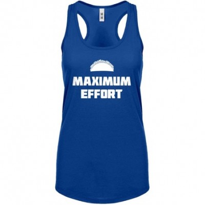 Camisoles & Tanks Maximum Effort Taco Womens Racerback Tank Top - Royal Blue - CU1885UI62R