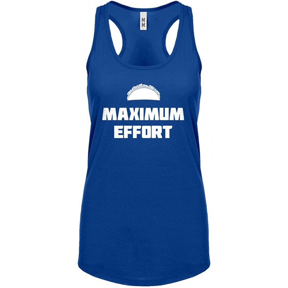 Camisoles & Tanks Maximum Effort Taco Womens Racerback Tank Top - Royal Blue - CU1885UI62R