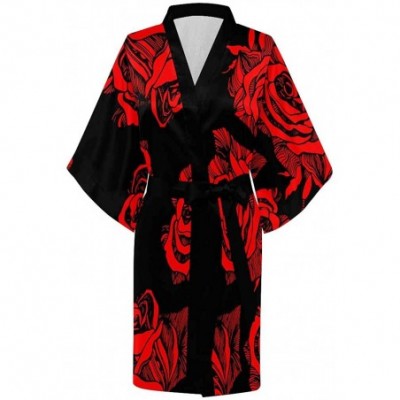 Robes Custom Retro Gothic Skulls Women Kimono Robes Beach Cover Up for Parties Wedding (XS-2XL) - Multi 4 - CZ194UH0WU5