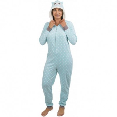 Sets Women's Light Weight Fleece Onesie with Hoodie - 17 Owl - CB186WC5T4L