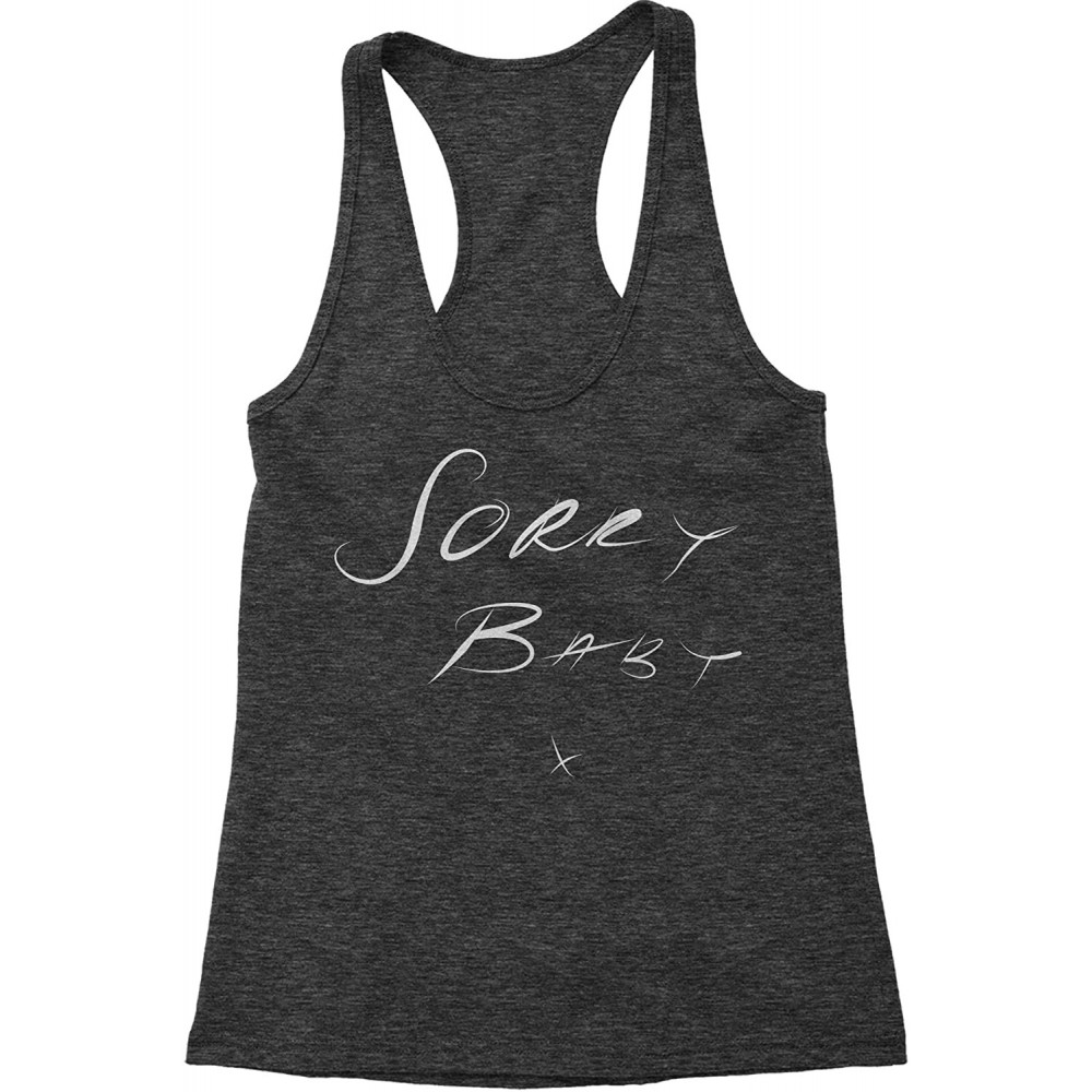 Camisoles & Tanks Sorry Baby Eve Villanelle Triblend Racerback Tank Top for Women - Charcoal Grey - CQ18ODEWYO6