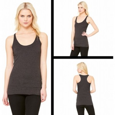 Camisoles & Tanks Sorry Baby Eve Villanelle Triblend Racerback Tank Top for Women - Charcoal Grey - CQ18ODEWYO6