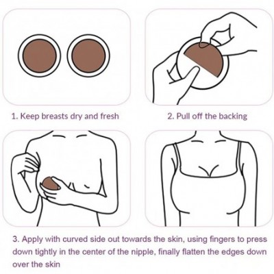 Accessories Nipplecovers Reusable Adhesive Silicone Breast Petals & Lift Pasties for Women - Brown(4 Pair Flower) - CV18UTHS2KS