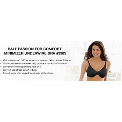 Bras Passion 2PK Comfort Minimizer Underwire Bra_Soft Taupe_32D - C6182DUCQ36