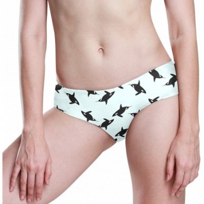 Panties Women's Bikini Panty Mardi Gras Fleur De Lis Seamless Underwear - Killer Whale - C618YKKZXDN