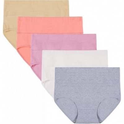 Panties Womens Cotton High Waisted Underwear Regular & Plus Size Multipack - Pastels 1 - CZ18XTWT2GZ