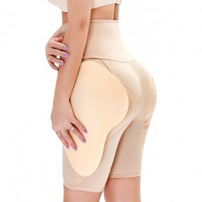 Shapewear Womens Tummy Control Panty Underwear Butt Lifter Shaper Butt Lifter Underwear 2 Removable Pad - Beige - C4194EG2R9Q