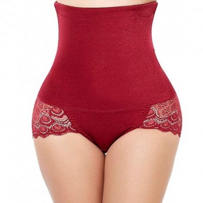 Shapewear Women High Waist Body Shaper Butt Lifter Waist Trainer Tummy Control Panty Slim Shaperwear - Red - CG18T9OL6CG