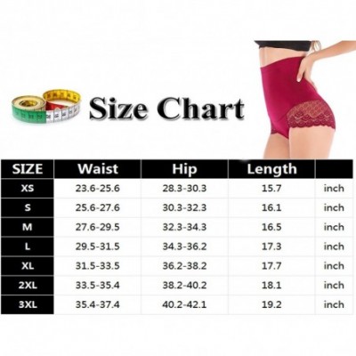 Shapewear Women High Waist Body Shaper Butt Lifter Waist Trainer Tummy Control Panty Slim Shaperwear - Red - CG18T9OL6CG