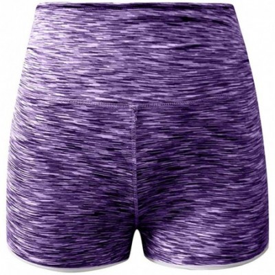 Thermal Underwear Women Basic Slip Bike Shorts Compression Workout Leggings Yoga Shorts - Purple - CN198RNNE6Q