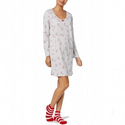 Nightgowns & Sleepshirts Club 100% Cotton Long Sleeve Sleepshirt - Prancing Deer - CB195I4G6NS