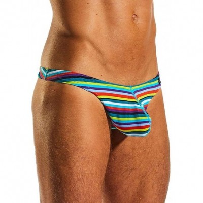 G-Strings & Thongs Sexy Men's Underwear Thong - Velocity Stripe - CH18OXZ3HHN