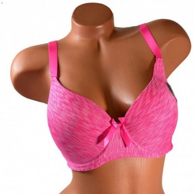 Bras 6 Pieces Various Style Plain Polka Dot Basic Comfort Everyday Wear Full Cup Bra A-DDD - 9284 - CV18IEI58N6