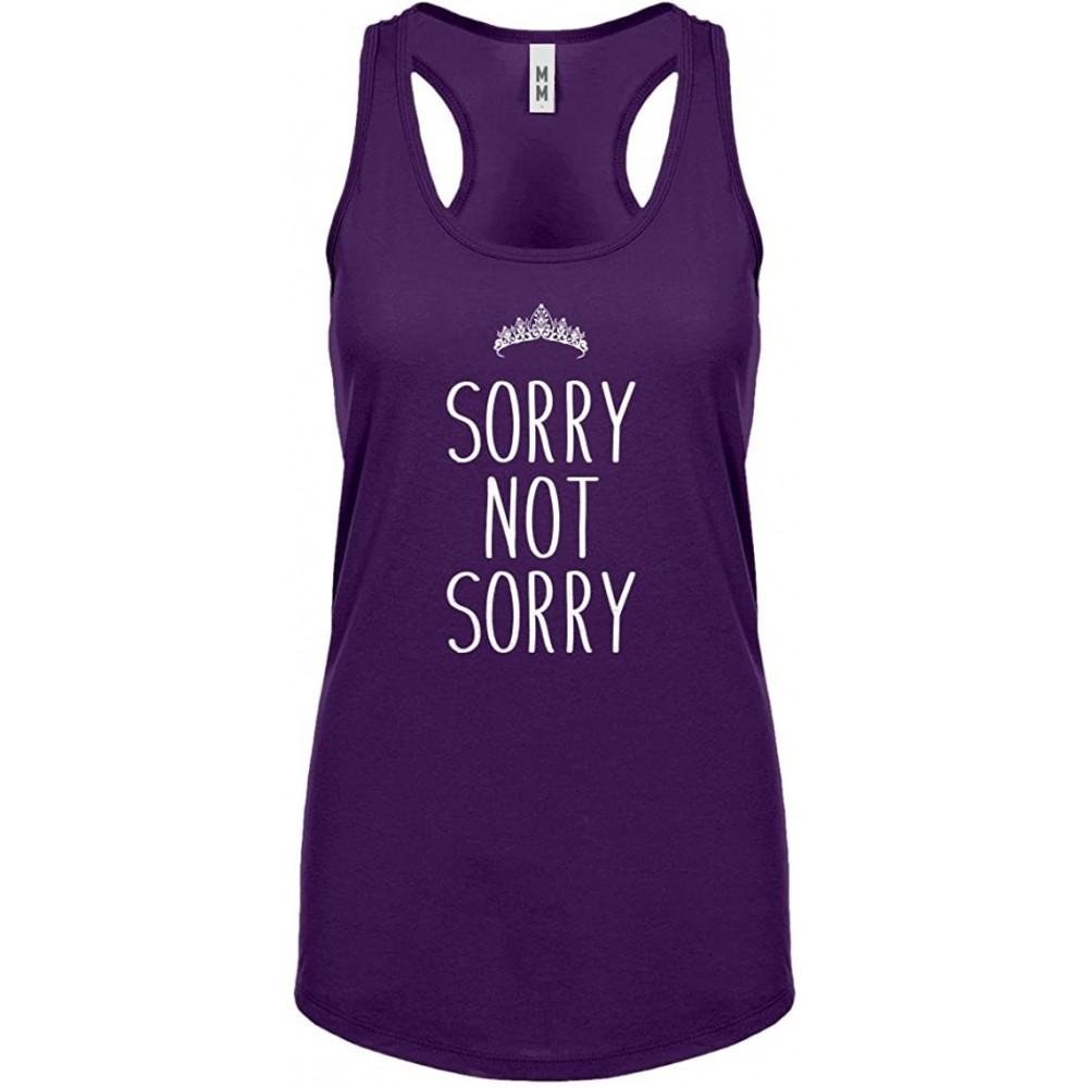 Camisoles & Tanks Sorry Not Sorry Womens Racerback Tank Top - Purple - CV18869SKME