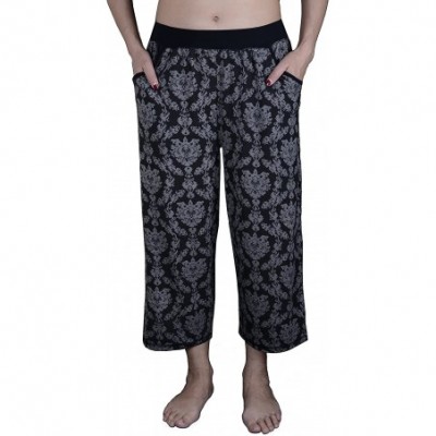 Sets Women's Super Soft Feel Pajama Set(Rayon) - Damask Black - CN188ASLTAS