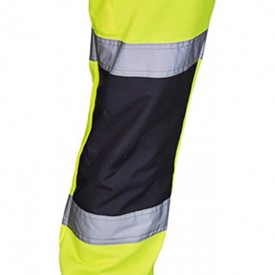 Boxer Briefs 2019 Newest Men Road Work High Visibility Overalls Casual Pocket Work Casual Trouser Pants - Green - C418NGR6525