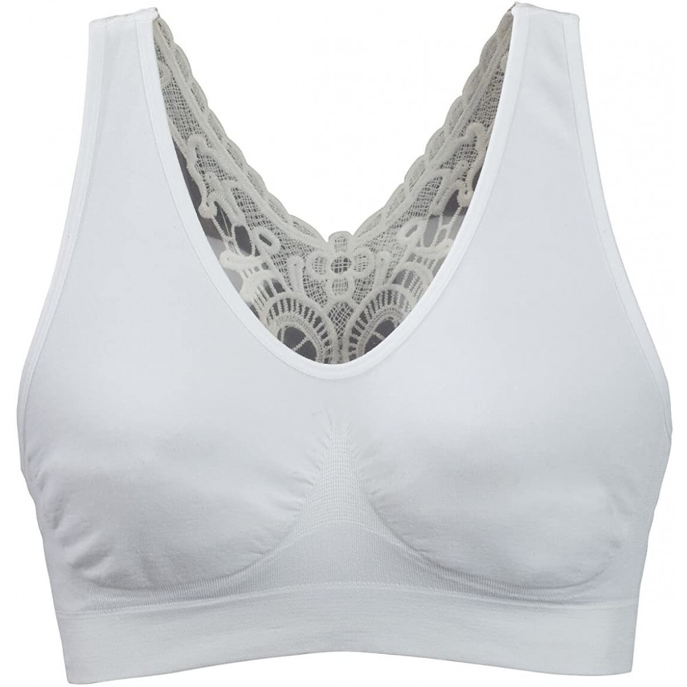 Bras Seamless Lace Racerback Bra - White - CH18CTWALLM